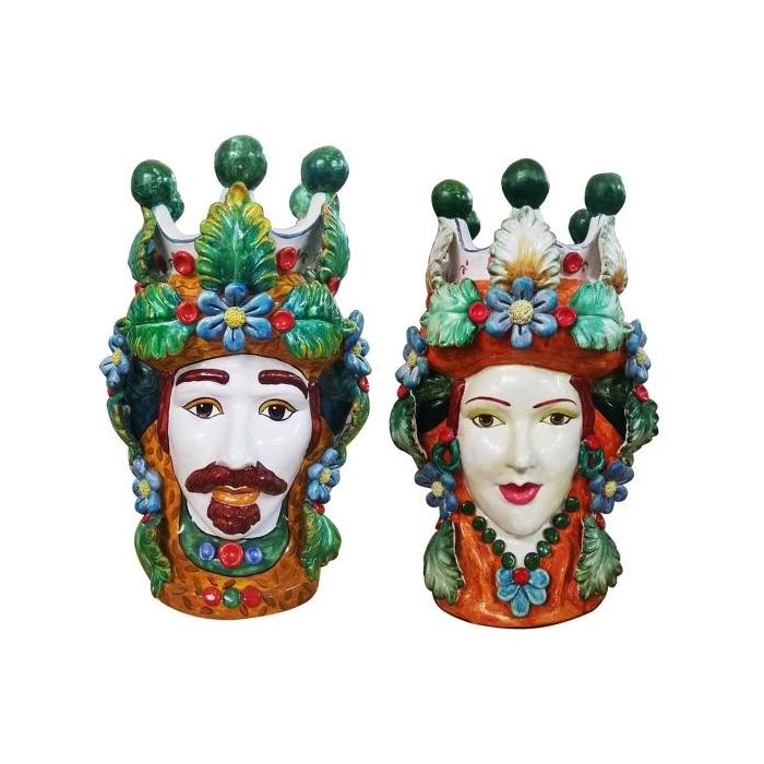Macetero Mediterraneo DKD Home Decor Verde Multicolor 20 x 32 x 20 cm (2 Unidades)