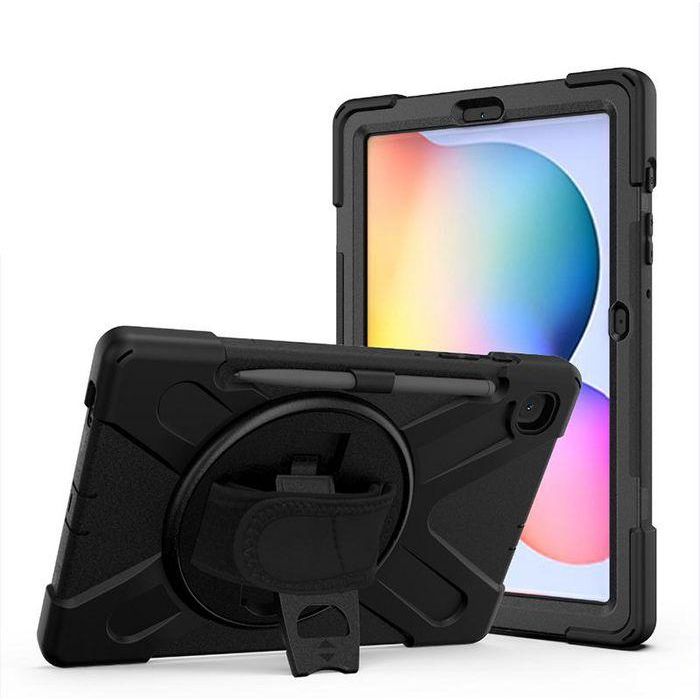 eSTUFF Funda Defender Cuerpo Completo para Samsung Galaxy Tab S6 Lite 2024/2022/2020 con Protector Pantalla Integrado y Soporte - Negro 1