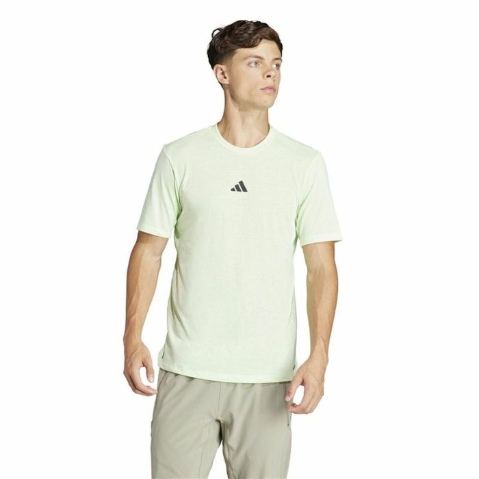 Camiseta de Manga Corta Hombre Adidas Essentials Wo Logo Verde limón 5