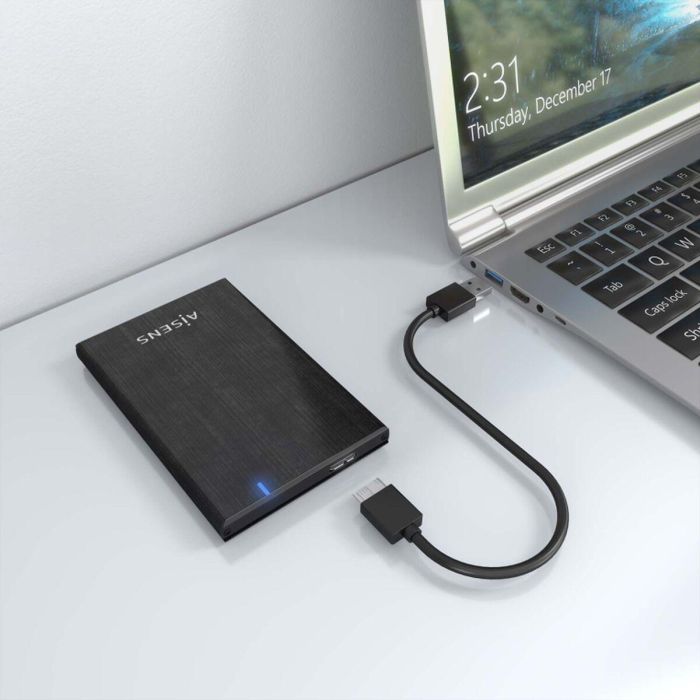 AISENS - CAJA EXTERNA 2,5" ASE-2528B 9.5MM SATA A USB 3.0/USB3.1 GEN1, NEGRA 3 AISENS - CAJA EXTERNA 2,5" ASE-2528B 9.5MM SATA A USB 3.0/USB3.1 GEN1, NEGRA 3
