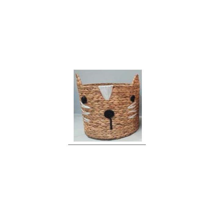 DKD Home Decor Cesta Baby de Fibra para Almacenamiento y Decoración Infantil Blanco Negro 37x37x40 cm