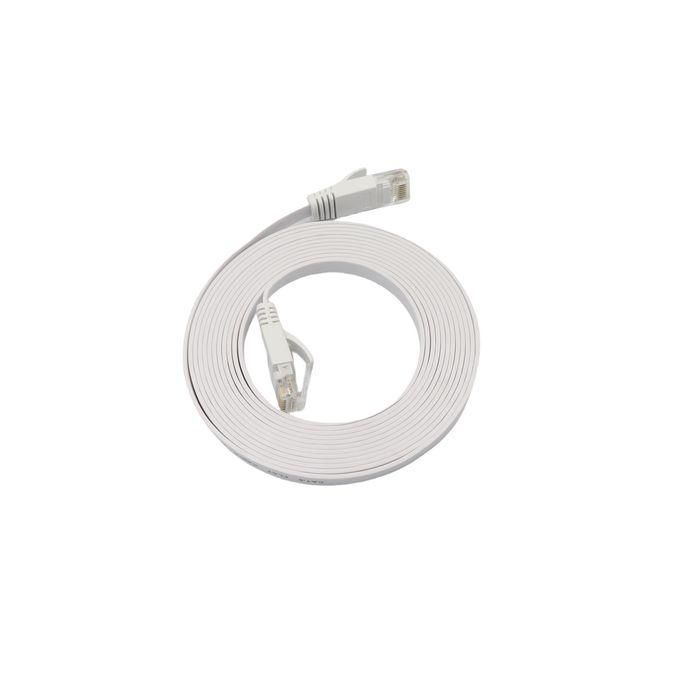 MicroConnect CAT6a U/UTP FLAT Network Cable 7m, White MicroConnect CAT6a U/UTP FLAT Network Cable 7m, White