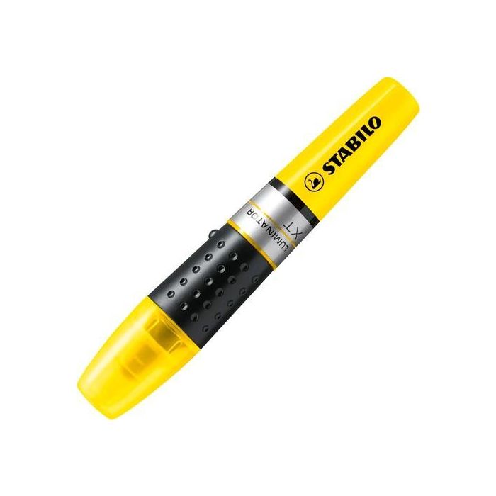 Stabilo Marcador Fluorescente Luminator Amarillo Caja 5 Ud - Tecnología Anti-Secado, Diseño Fino con Clip, 4 Horas Protección