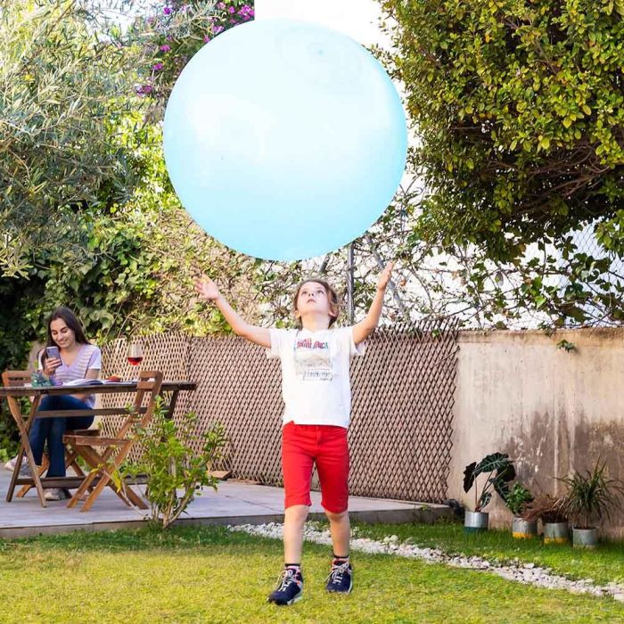 Innovagoods Burbuja hinchable gigante Bagge V0103678, Ø120cm inflado, azul translúcido 4
