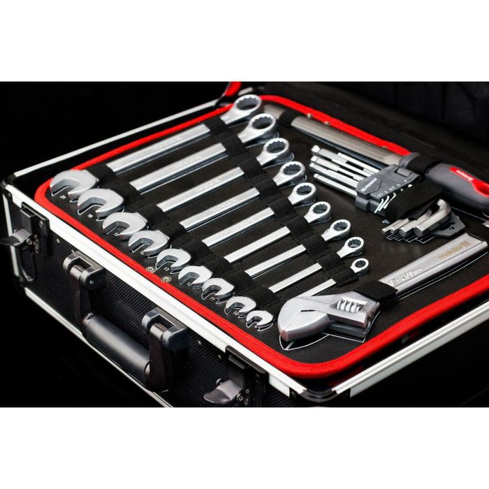 Meister Carro de Herramientas con 156 Piezas: Kit Completo de Alicates, Llaves y Destornilladores para Taller y Bricolaje 9 Meister Carro de Herramientas con 156 Piezas: Kit Completo de Alicates, Llaves y Destornilladores para Taller y Bricolaje 9