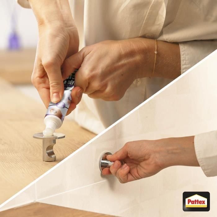 Pegamento Fijador - PATTEX - 2970856 - Sin clavos ni tornillos - Fix & Défix - Tubo - 44g 1 Pegamento Fijador - PATTEX - 2970856 - Sin clavos ni tornillos - Fix & Défix - Tubo - 44g 1