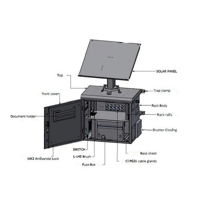 Lanview RCCTV007 Kit de Poste Solar para Gabinete CCTV Profesional de Montaje en Pared/Polea IP66 Lanview RCCTV007 Kit de Poste Solar para Gabinete CCTV Profesional de Montaje en Pared/Polea IP66