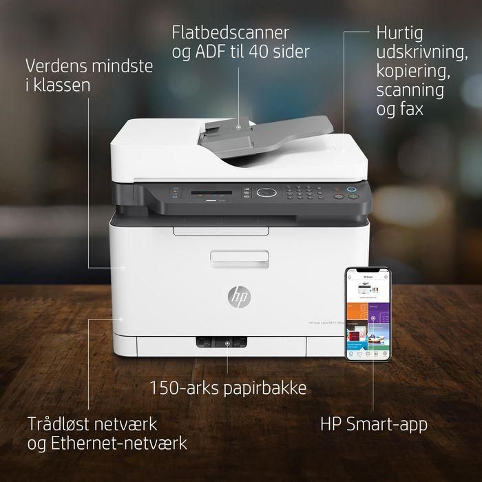 HP 179fnw Impresora Multifunción Láser Color Wi-Fi, Imprime, Escanea, Copia, Fax, Compacta, Móvil, Alta Calidad Color 5