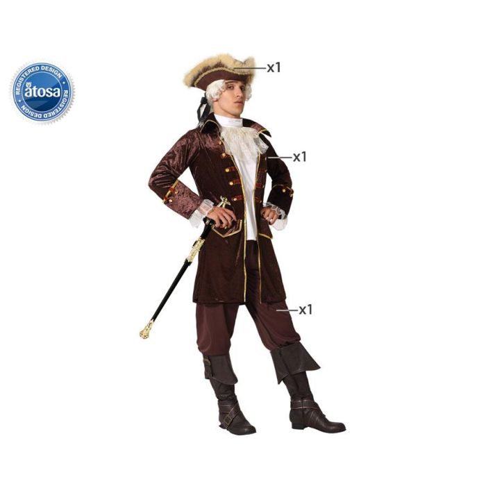 Disfraz Pirata Marrón Hombre Adulto XL Disfraz Pirata Marrón Hombre Adulto XL