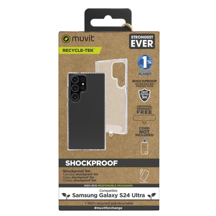 Muvit Funda Shockproof 3m Recycletek para Samsung Galaxy, Protección contra Caídas de hasta 3 Metros, Material Resistente y Flexible 0 Muvit Funda Shockproof 3m Recycletek para Samsung Galaxy, Protección contra Caídas de hasta 3 Metros, Material Resistente y Flexible 0