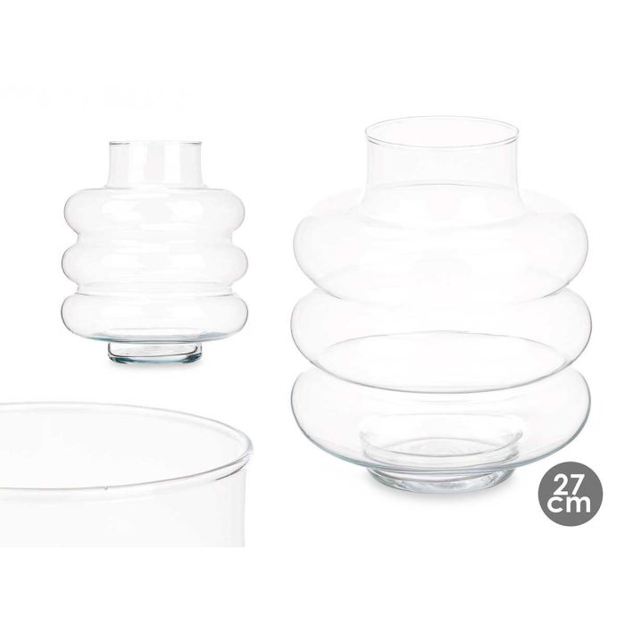 Jarron Triple Esfera Achatada Giftdecor 23X26CM Jarron Triple Esfera Achatada Giftdecor 23X26CM