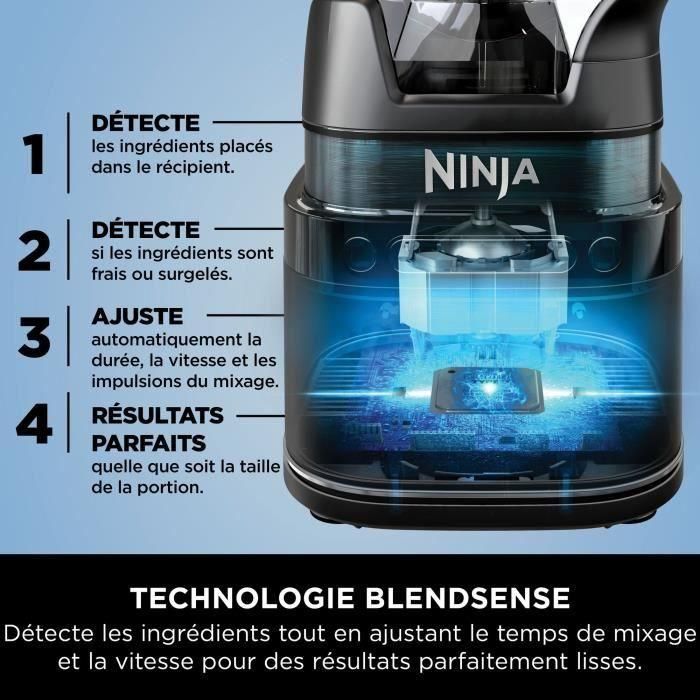 Batidora de Vaso Profesional Ninja Detect Power Pro 2,1L, 1200W, Tecnología BlendSense, Apta para Lavavajillas - Ref: 1 3 Batidora de Vaso Profesional Ninja Detect Power Pro 2,1L, 1200W, Tecnología BlendSense, Apta para Lavavajillas - Ref: 1 3