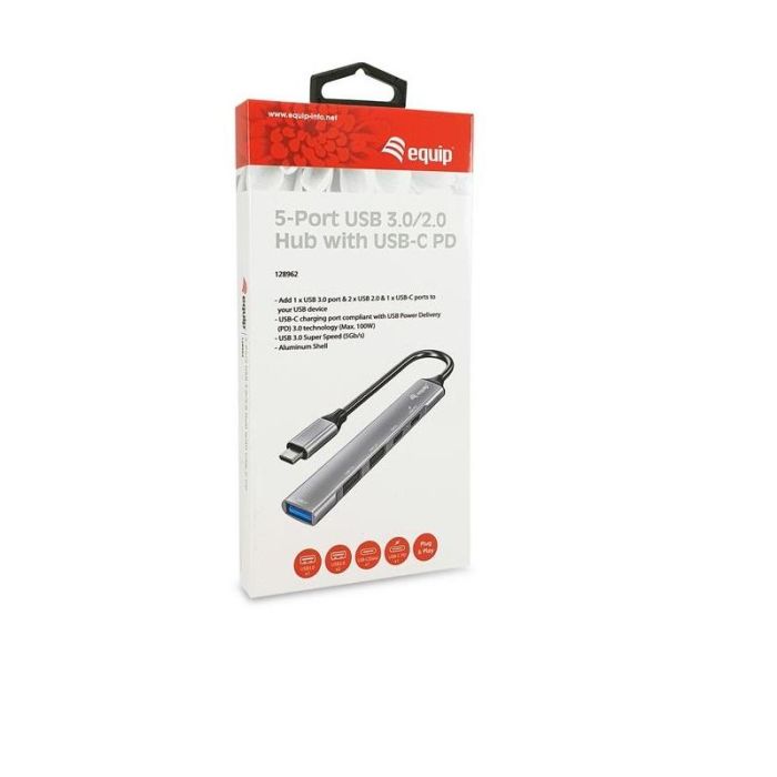 EQUIP HUB USB-C 3.2 LIFE 2 PUERTOS USB 2.0 1 PUERTO USB 3.0 1 PUERTO USB-C + 1 PUERTO USB C PD 100W CARCASA DE ALUMINIO 2 EQUIP HUB USB-C 3.2 LIFE 2 PUERTOS USB 2.0 1 PUERTO USB 3.0 1 PUERTO USB-C + 1 PUERTO USB C PD 100W CARCASA DE ALUMINIO 2