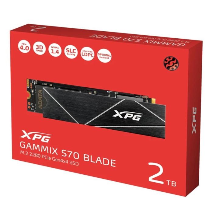 Adata XPG Gammix S70 Blade 2TB PCIe 4.0 NVMe M.2 2280 SSD Disco Duro Interno AGAMMIXS70B-2T-CS 3