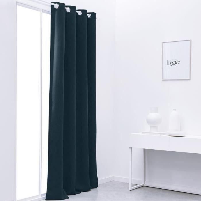 Cortina opaca lisa TODAY Essential - 140 x 240 cm - Pavo real Cortina opaca lisa TODAY Essential - 140 x 240 cm - Pavo real