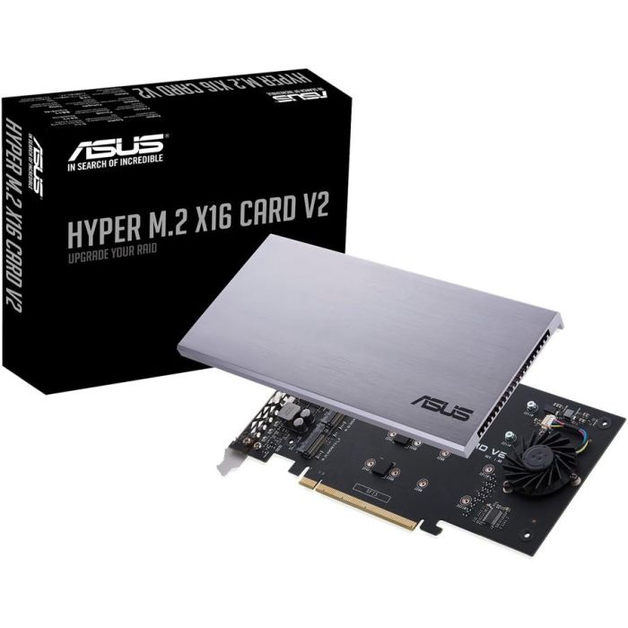 Asus HYPER M.2 X16 CARD V2 Tarjeta de Expansión PCIe 3.0, Interfaz M.2, 128 Gbit/s, Ref. 90MC06P0-M0EAY0 2