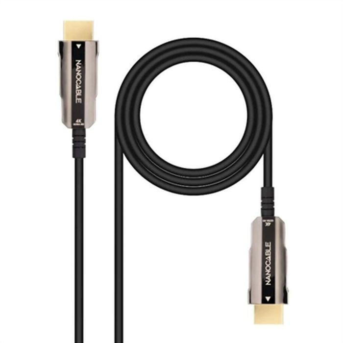 Nanocable Cable HDMI v2.0 AOC 4K@60Hz 18Gbps 10m Modelo 10.15.2010 - Macho-Macho Fibra Óptica