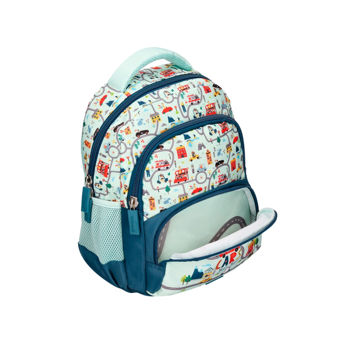 Liderpapel Mochila Multibolsillo Infantil Azul Cars 350x110x270 mm 4