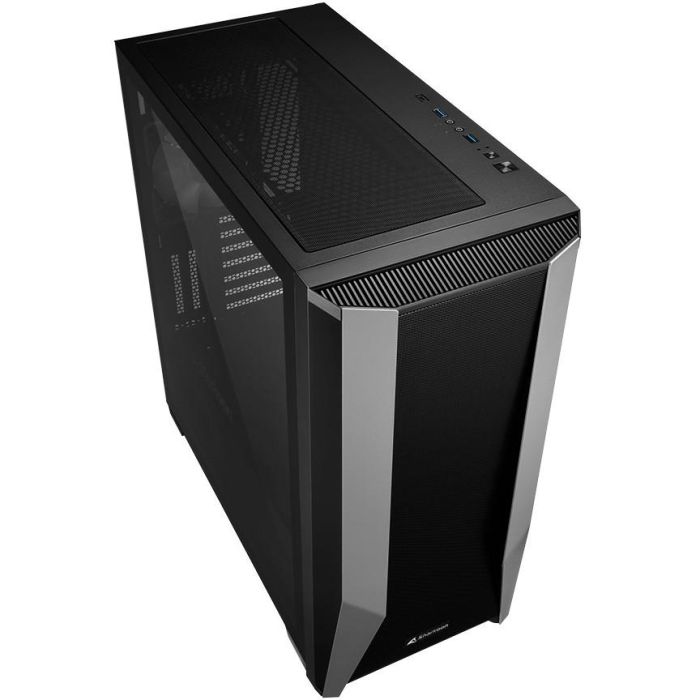 Sharkoon ELITE SHARK TG7M RGB Negro - Caja PC versátil con 4 ventiladores RGB PWM 120mm y soporte radiador 360mm 6