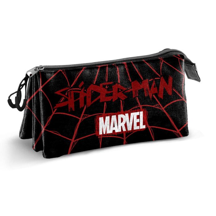 Estuche Portatodo Triple Vision Marvel Spiderman Negro 1 Estuche Portatodo Triple Vision Marvel Spiderman Negro 1