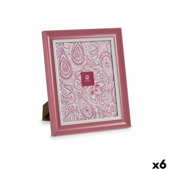 Marco de Fotos Gift Decor 636395 636395 Rosa Cristal Plástico (6 Unidades) 0 Marco de Fotos Gift Decor 636395 636395 Rosa Cristal Plástico (6 Unidades) 0