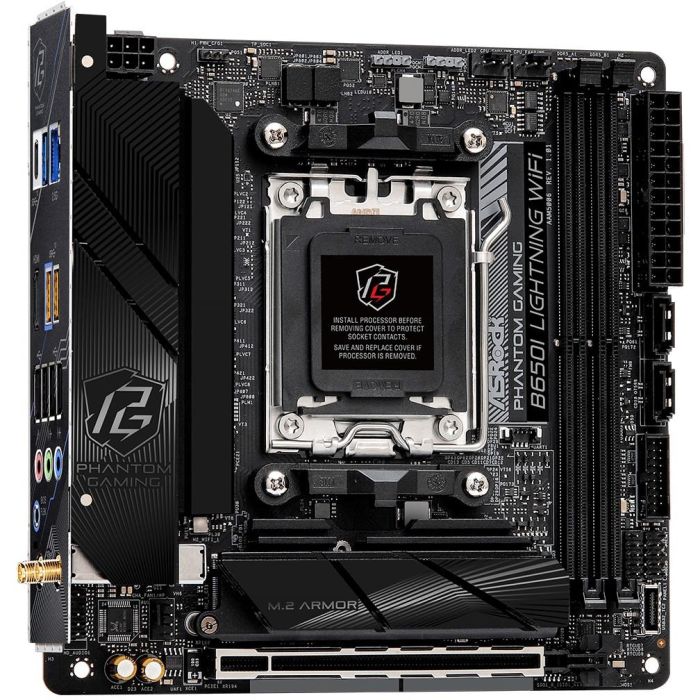 ASRock B650I Lightning WiFi AM5 mITX HDMI DDR5 para AMD Ryzen Zen4 4 ASRock B650I Lightning WiFi AM5 mITX HDMI DDR5 para AMD Ryzen Zen4 4