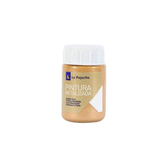 Pintura Latex La Pajarita Metalizada 35 Ml (Bote) Oro Ducado Me-04 6 unidades