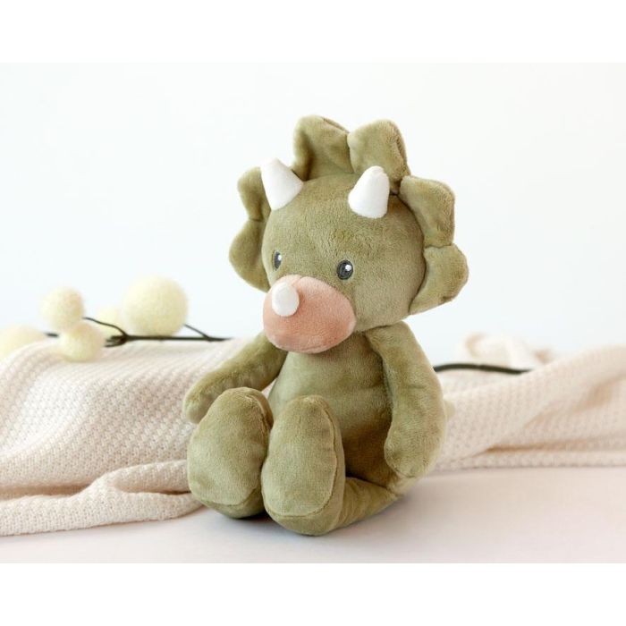 KioKids Peluche Dinosaurio Suave y Blandito para Bebés +0 Meses Color Verde. Regalo Ideal de Poliéster, Ligero y Fácil de Transportar.