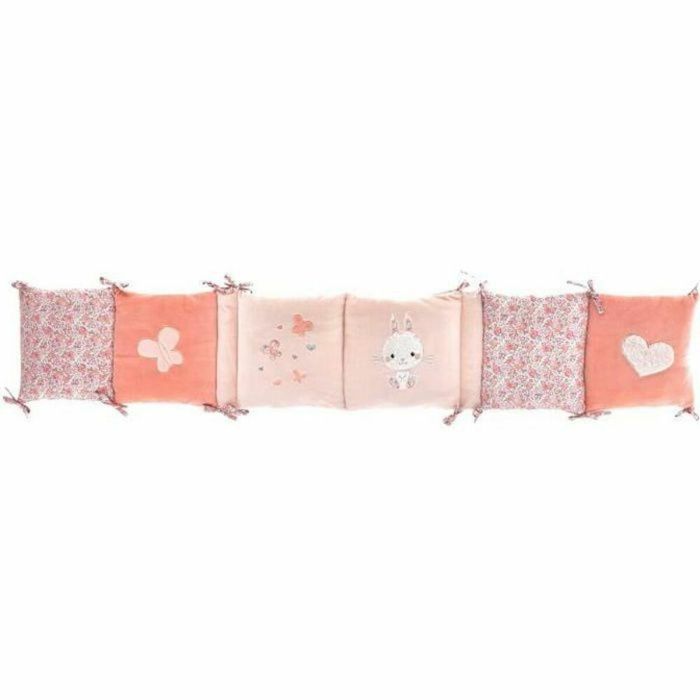 Domiva Paragolpes Lapinou 30x180 cm – Protección acolchada para cunas de bebé adaptable 60x120 y 70x140 cm