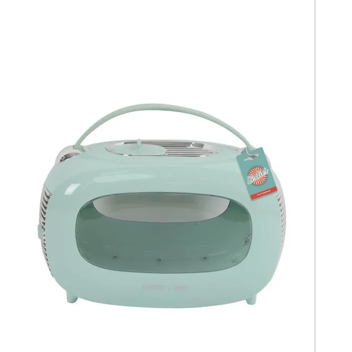 M Pets MPE6953182737025 Caja de Transporte Mochila Sixties Classic con Asa, Apertura Trasera, hasta 5 kg, Color Azul 2