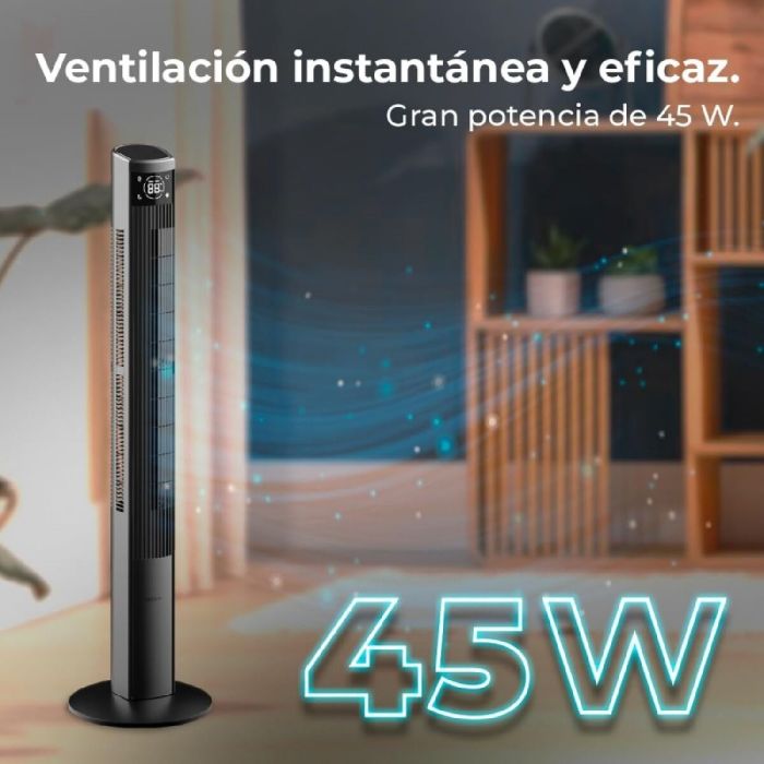 Cecotec Ventilador Torre EnergySilence 470 Max Skyline Ionic 45 W 3 velocidades LED 11 Cecotec Ventilador Torre EnergySilence 470 Max Skyline Ionic 45 W 3 velocidades LED 11