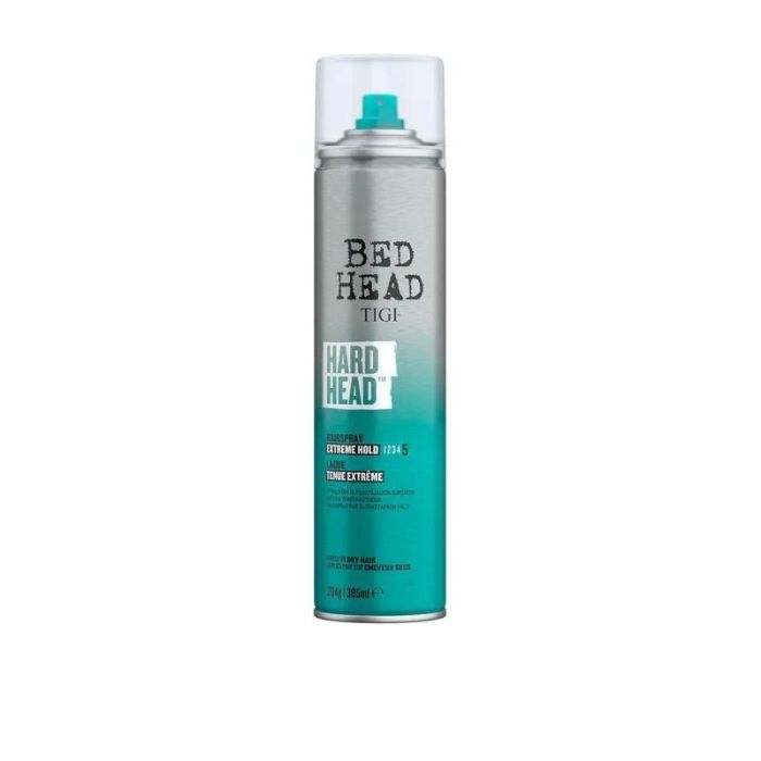 Bed Head Hard Head Laca Fijación Extrema para Cabello, Control Duradero y Brillo Natural, 385 ml