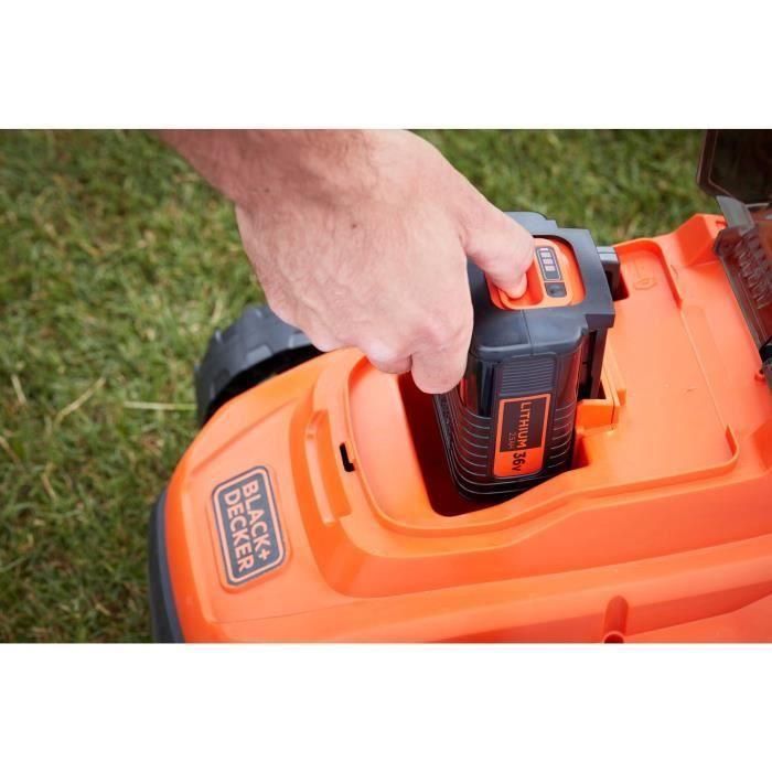 BLACK & DECKER Cortacésped inalámbrico 33cm LITIO 36V - 2,5Ah - 1 batería -1 cargador - 1 persiana mulching - BCMW3336L1-QW 4 BLACK & DECKER Cortacésped inalámbrico 33cm LITIO 36V - 2,5Ah - 1 batería -1 cargador - 1 persiana mulching - BCMW3336L1-QW 4
