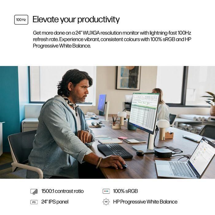 HP 524pn Monitor WUXGA Series 5 Pro de 24 pulgadas - Optimizado para el trabajo con Claridad Visual y Confort Ajustable, Libre de PVC 5 HP 524pn Monitor WUXGA Series 5 Pro de 24 pulgadas - Optimizado para el trabajo con Claridad Visual y Confort Ajustable, Libre de PVC 5