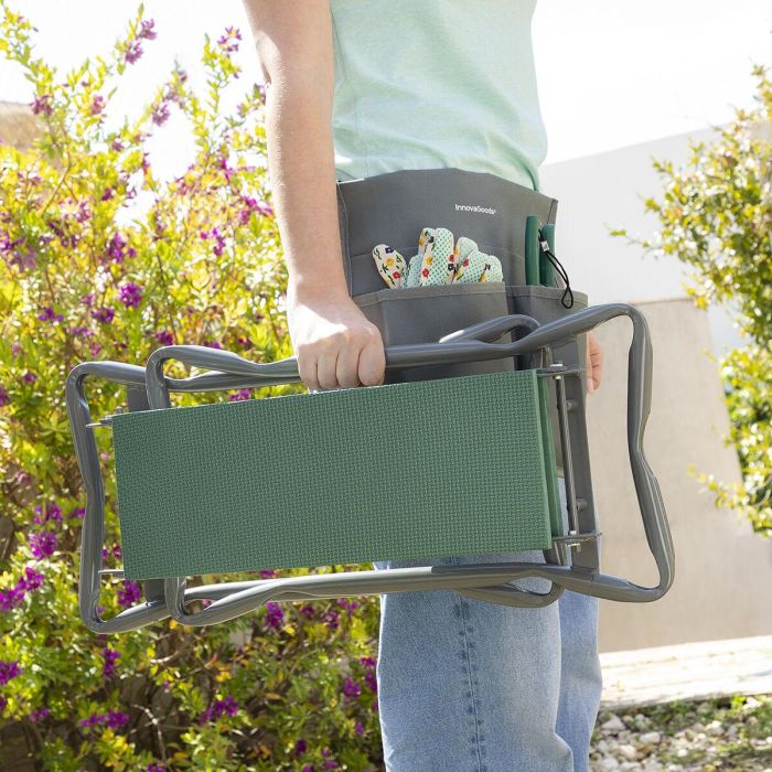 Banco de Jardinería Plegable con Bolsa para Herramientas 3 en 1 Situl InnovaGoods 10 Banco de Jardinería Plegable con Bolsa para Herramientas 3 en 1 Situl InnovaGoods 10
