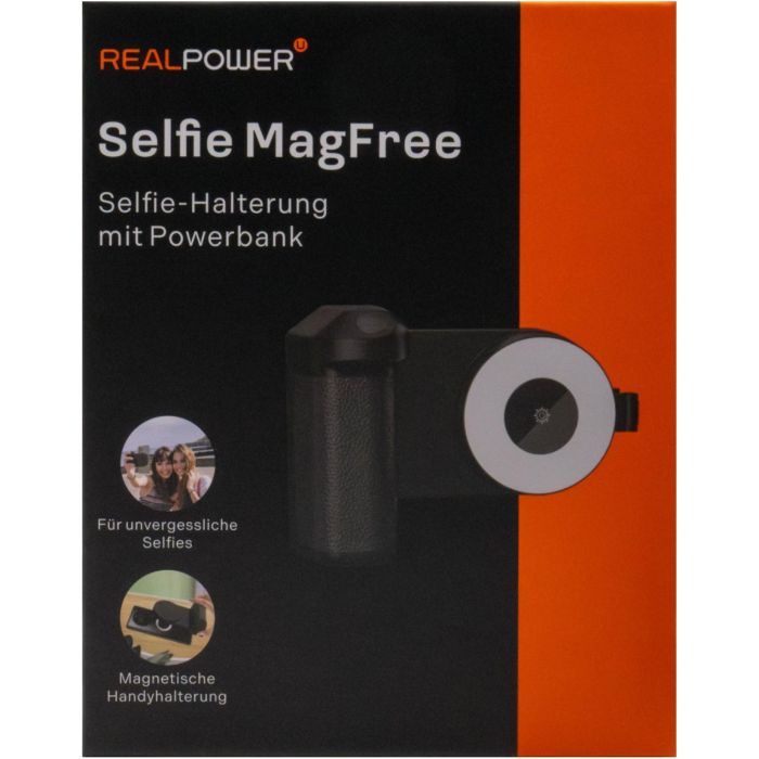 Realpower Selfie MagFree Selfieholder con 4.800mAh y Selfie Light 4 Realpower Selfie MagFree Selfieholder con 4.800mAh y Selfie Light 4