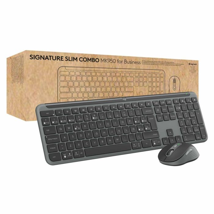 Teclado y Ratón Logitech MK950 Grafito Qwerty Español 1 Teclado y Ratón Logitech MK950 Grafito Qwerty Español 1