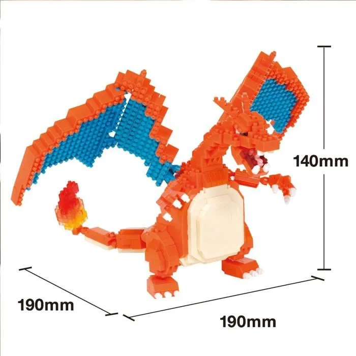 Nanoblock Figura Pokémon Charizard NBPM80 Kit de Construcción con Ladrillos de 860 Piezas 4 Nanoblock Figura Pokémon Charizard NBPM80 Kit de Construcción con Ladrillos de 860 Piezas 4