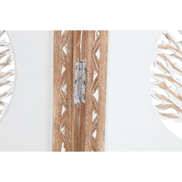 DKD Home Decor Biombo Tradicional de Madera Mango y Mdf, Separador de Ambientes Árbol de la Vida Blanco Natural 182x153x2.3 cm 4 DKD Home Decor Biombo Tradicional de Madera Mango y Mdf, Separador de Ambientes Árbol de la Vida Blanco Natural 182x153x2.3 cm 4
