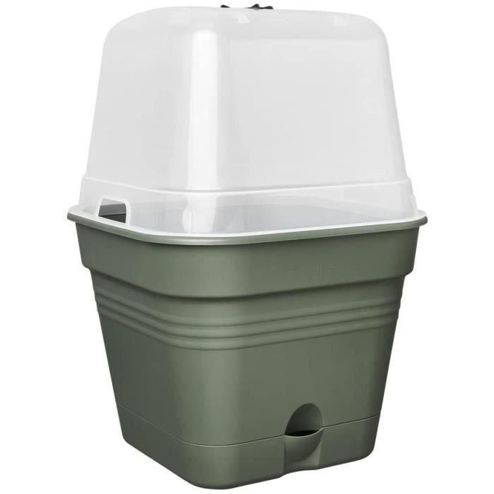 Pot de flores cuadradas básicas verdes - plástico - tanque - Ø20 - verde hoja 1 Pot de flores cuadradas básicas verdes - plástico - tanque - Ø20 - verde hoja 1
