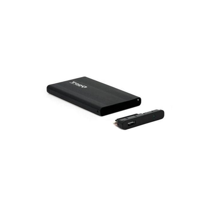TooQ TQE-2510B Caja Externa para Disco Duro 2.5" USB 2.0 4 TB Máx. SATA I/II/III Aluminio Negro Compatible Windows Mac Linux 1