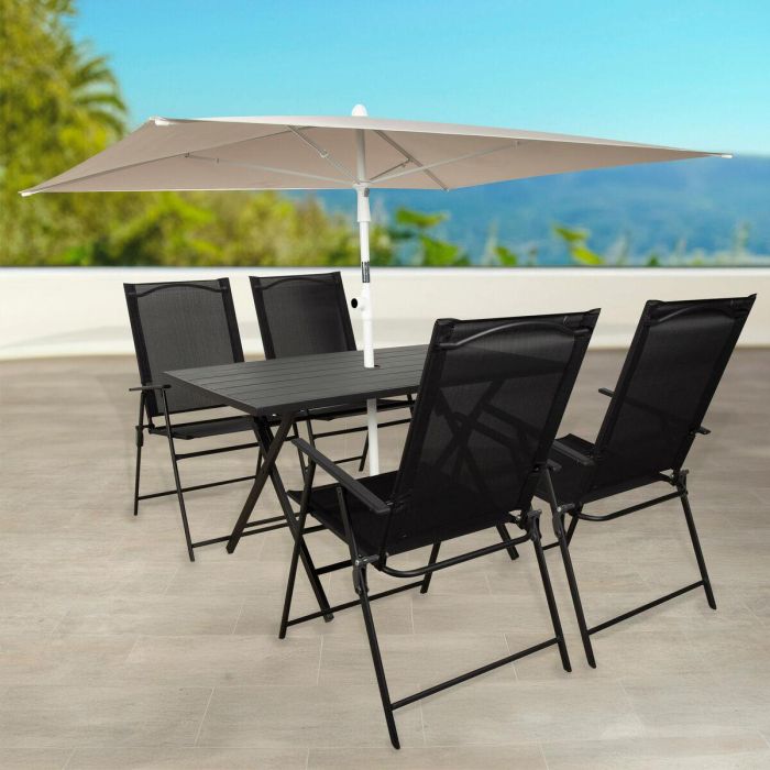 Sombrilla Aktive 180 x 220 x 145 cm Gris oscuro 5 Sombrilla Aktive 180 x 220 x 145 cm Gris oscuro 5
