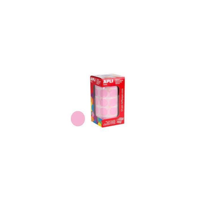 Apli Gomets Redondos 20 mm Rollo Rosa Apli Gomets Redondos 20 mm Rollo Rosa