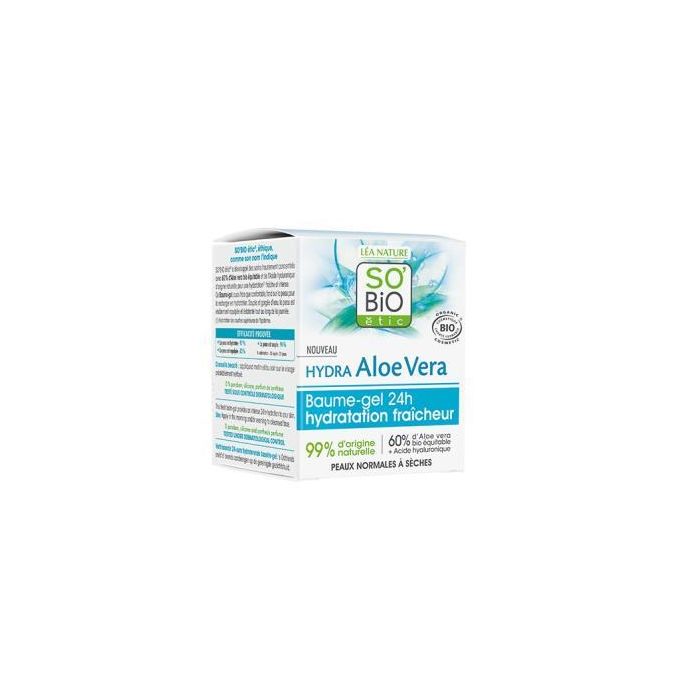SO´BIO ETIC Bálsamo Gel Refrescante Facial Aloe 24H 50ml Bio Piel Normal a Seca