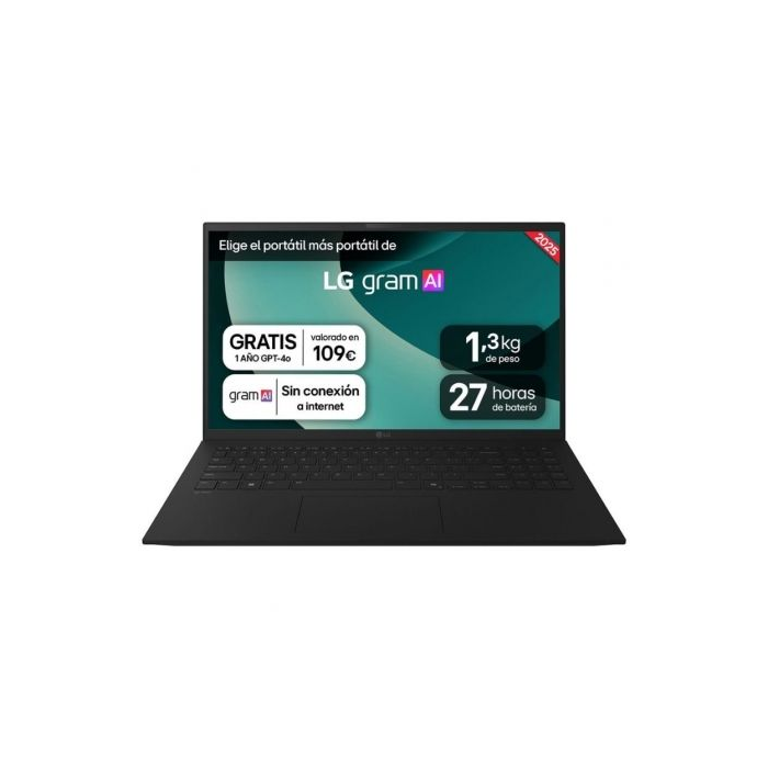 LG Gram 15ZD80T-G.AX55B Portátil 15.6" FHD Ryzen AI 5-340/16GB RAM/512GB SSD/Sin Sistema Operativo