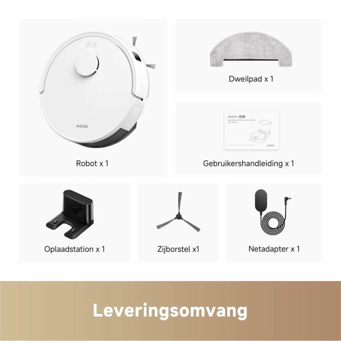 Mova Robot Aspirador MOVA E20 con Navegación LDS y 5000 Pa de Potencia, Aspirador y Fregona 2 en 1, Compacto MOV6976233679174 2