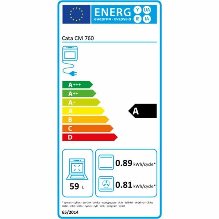 Horno Multifunción Cata CM760ASBK 2400 W 59 L 1