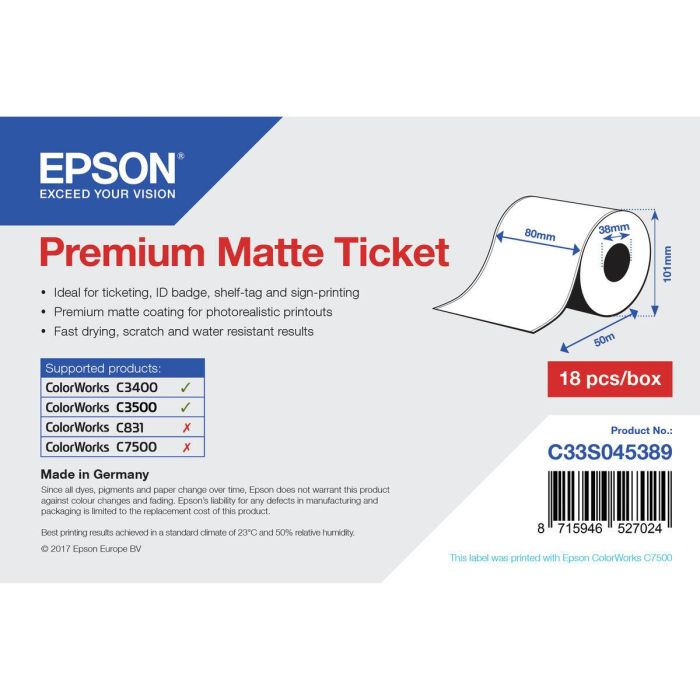 Etiquetas para Impresora Epson C33S045389 Etiquetas para Impresora Epson C33S045389