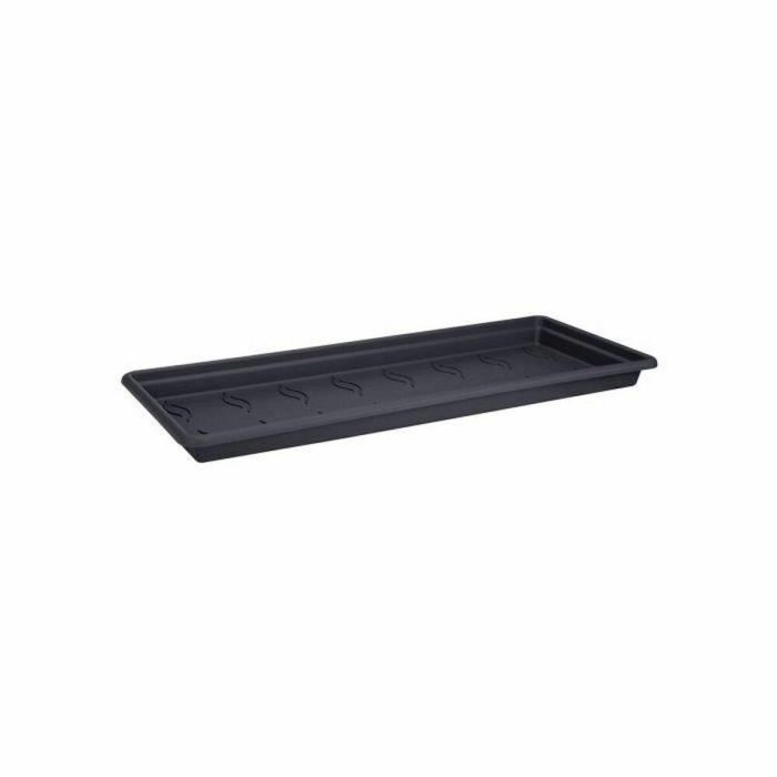 Elho Green Basics 60 Platillo para Jardinera Negro Living Exterior XXL Ø 54.9 x H 4.6 cm Plástico Reciclado