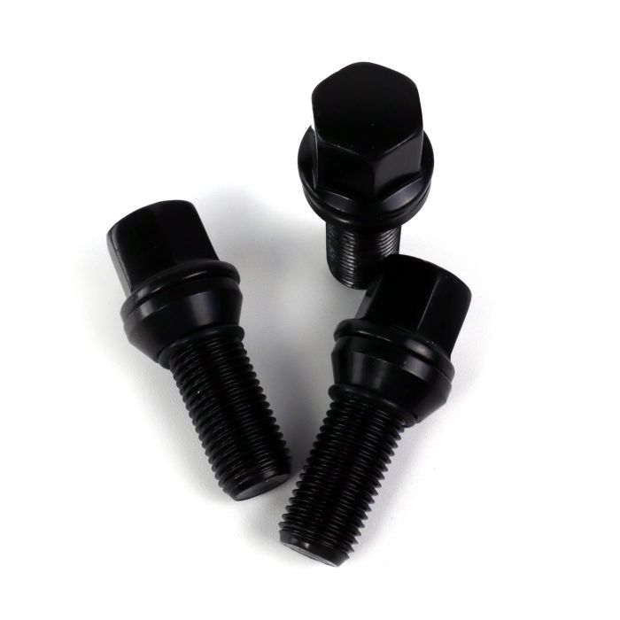 Omp OMPS09751401 Juego 20 Tornillos Desplazantes Llantas M14x1.50 Cónico Largo 28 mm Llave 17-19 Negro DIN 10.9 Negro 6